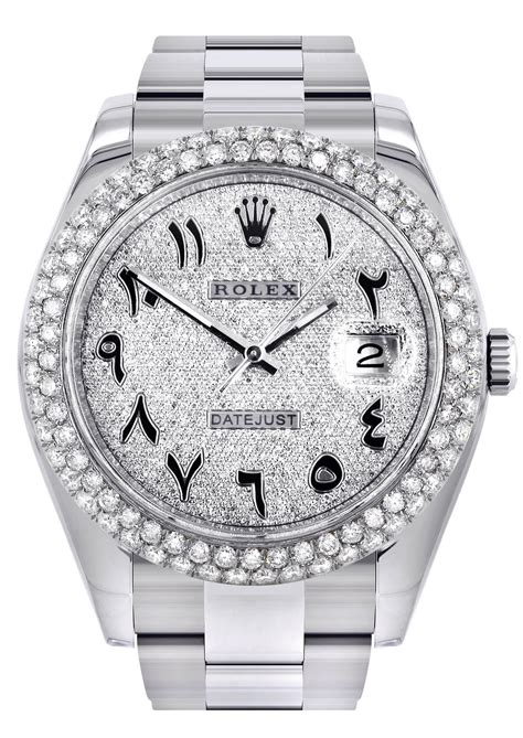 arabic dial rolex diamond|Rolex datejust 41 arabic numerals.